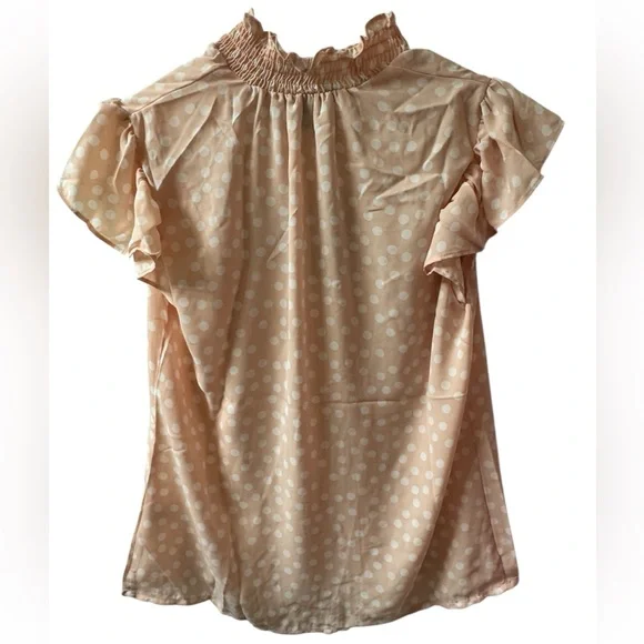 NWT Pink Polka Dot Blouse - Picture 2 of 4